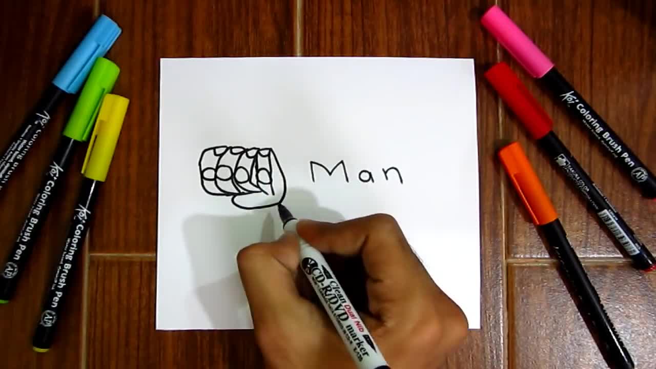 Vẽ người Sắt từ chữ IRON MAN 
