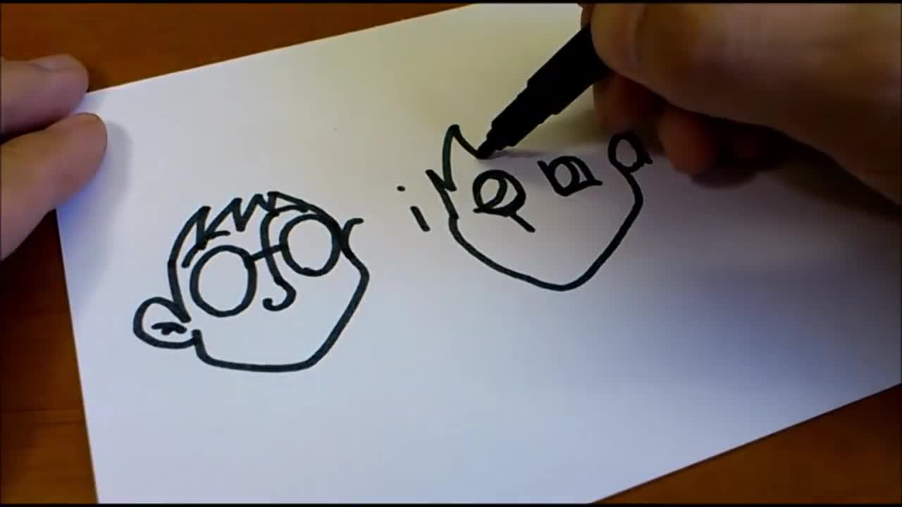 Vẽ nhân vật hoạt hình từ chữ FRIENDS