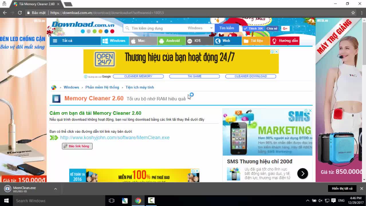 Cách cài đặt và sử dụng Memory Cleaner trên máy tính