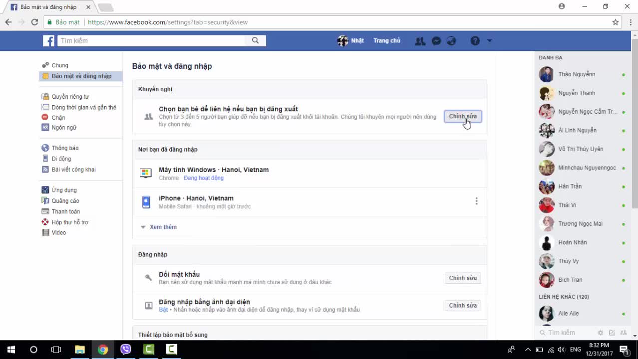 Cách thêm tài khoản bạn bè trợ giúp trên Facebook 