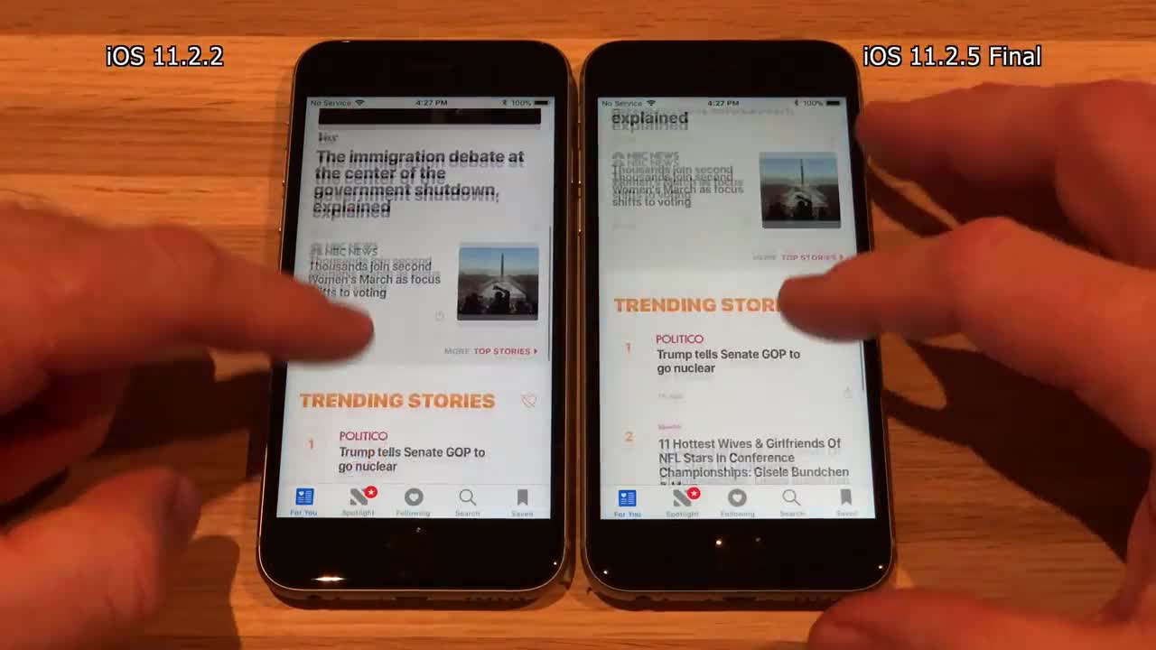 iPhone 6S iOS 11.2.5 Final vs iOS 11.2.2 Speed Test Build 15D60