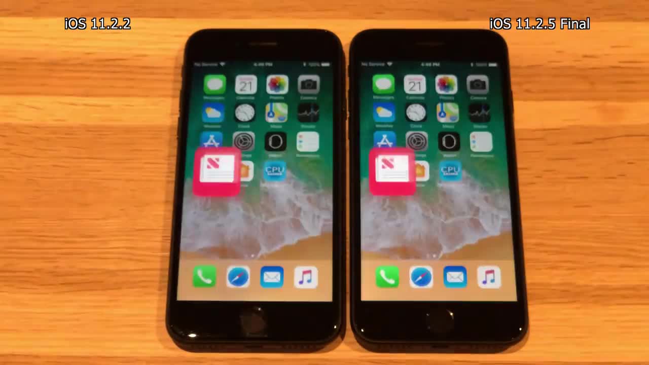 iPhone 7 iOS 11.2.5 Final vs iOS 11.2.2 Speed Test Build 15D60