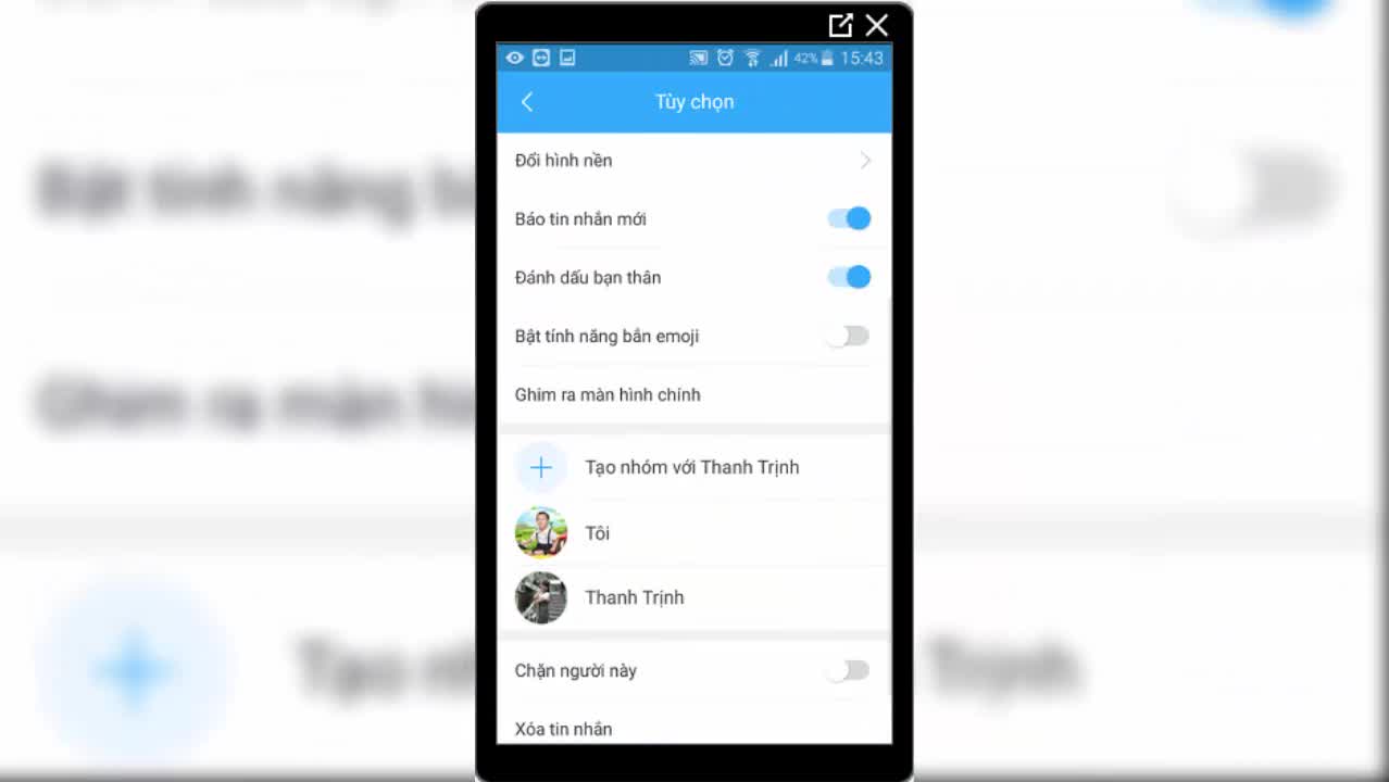 Hướng dẫn chặn tin nhắn Zalo trên Android