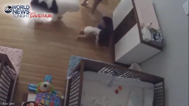 Thót tim trước màn cứu em gái trong tích tắc của bé trai