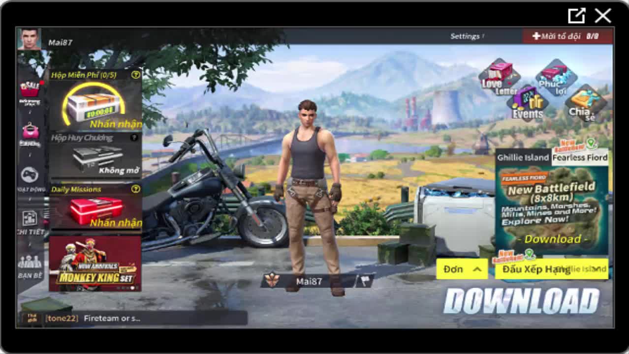 Cách cập nhật Map 8x8 mới trong game Rules Of Survival