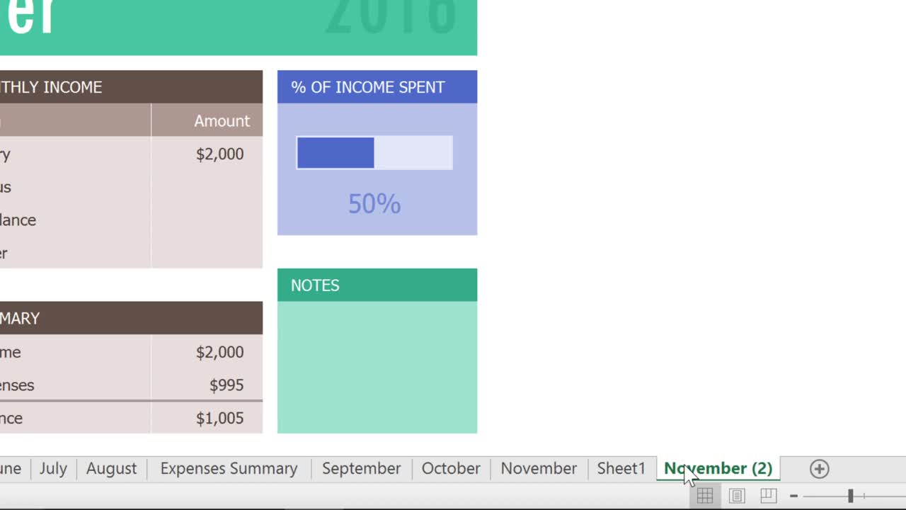 Làm việc với nhiều bảng tính trên Excel 2016