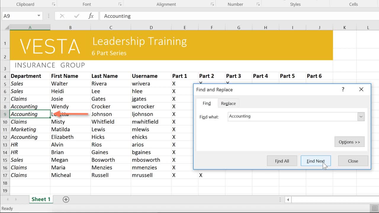 Hướng dẫn sử dụng chức năng Find và Replace trong Excel 2016