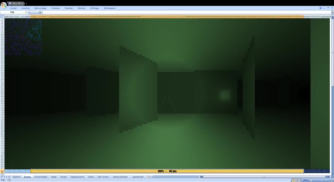 Chơi game 3D bằng Excel