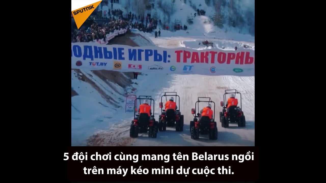 Belarus tổ chức giải đua máy kéo bắn súng sơn đầu tiên thế giới