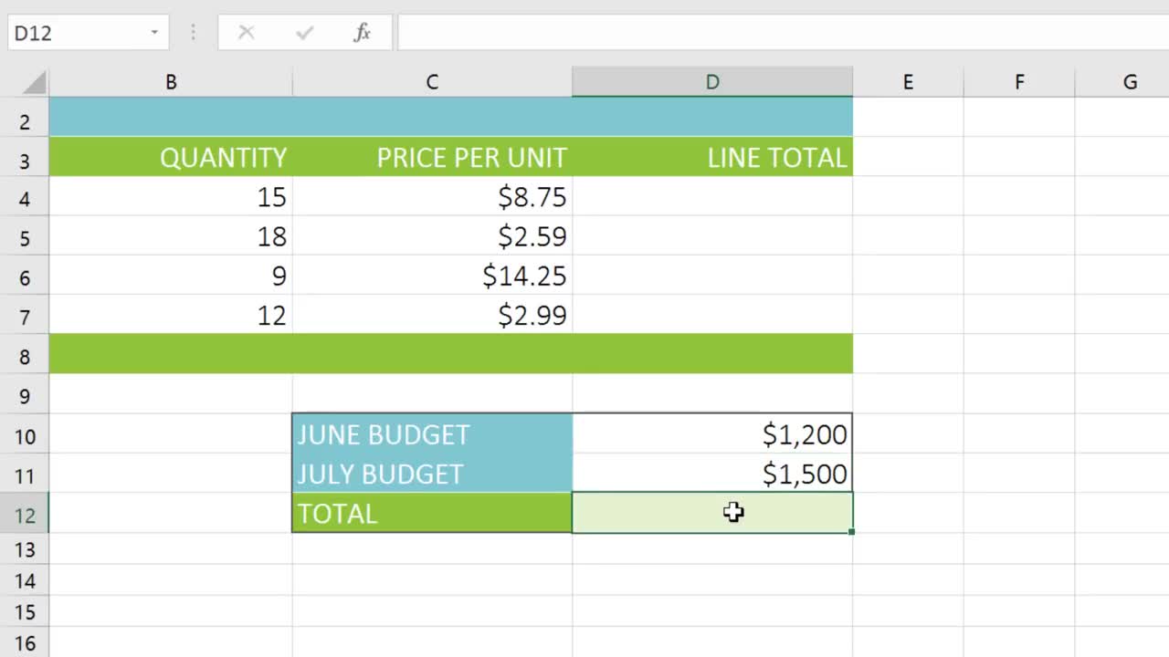 Cách tạo công thức trong Excel 2016