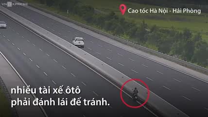 Nữ tài xế chạy 70 kmh ngược chiều ở cao tốc Hà Nội Hải Phòng