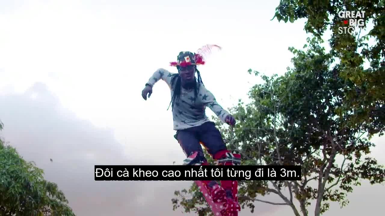 Điệu nhảy có một không hai của những người chân 'dài' 3m