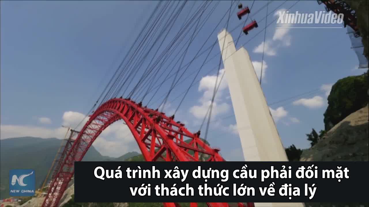Cầu vòm có nhịp dài nhất thế giới trên sông Trường Giang