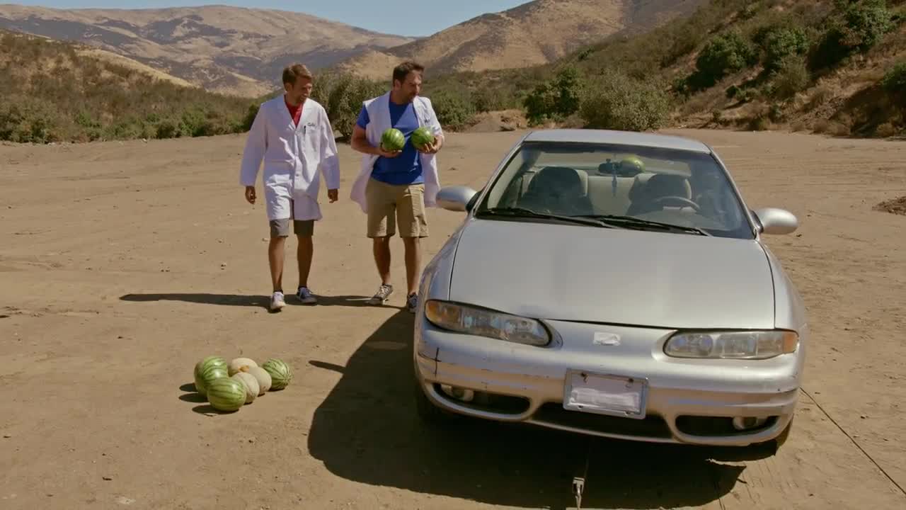 Head on Car Crash in Slow Mo