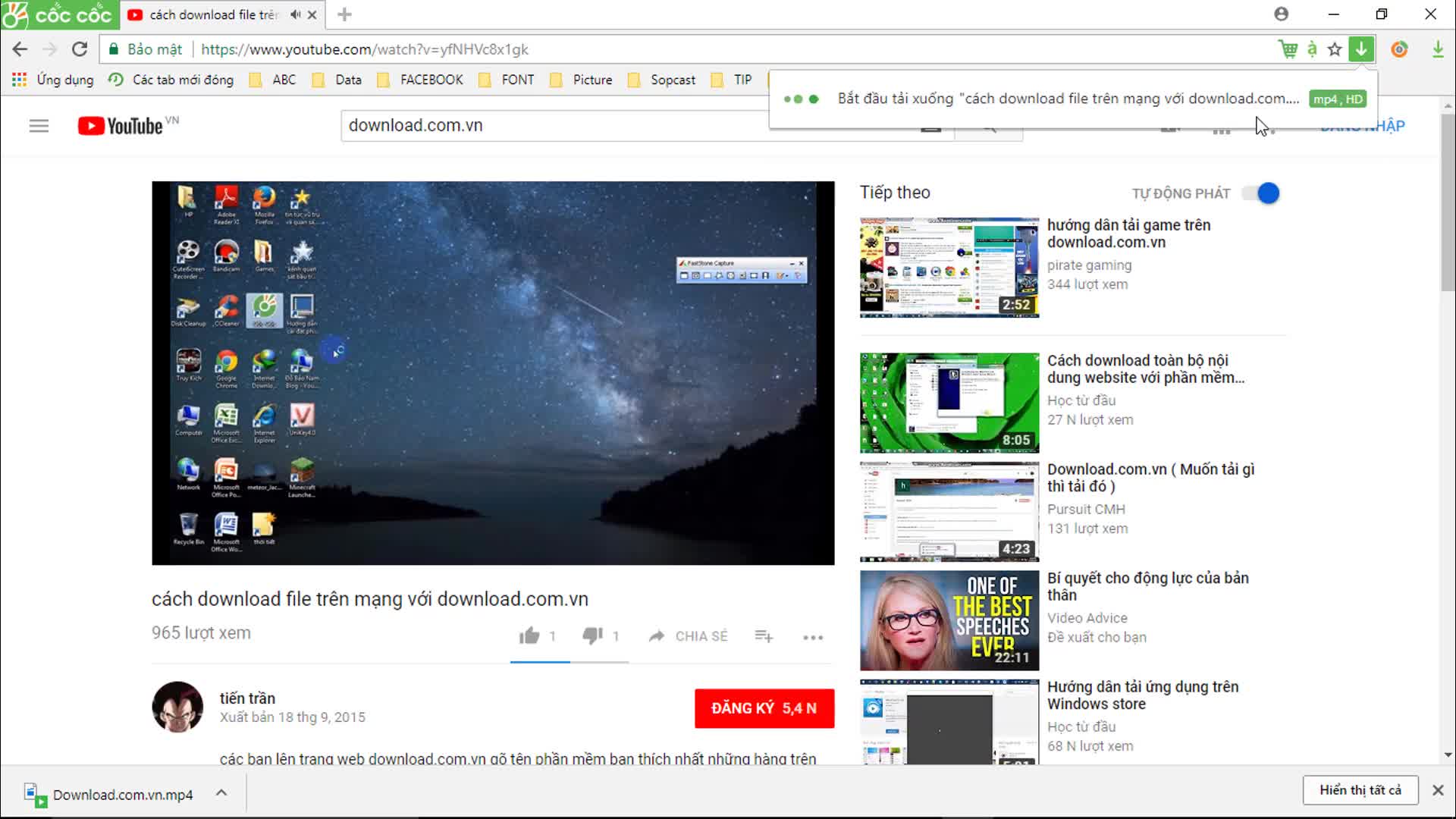 Cách download video trên tất cả trang phim, video clip