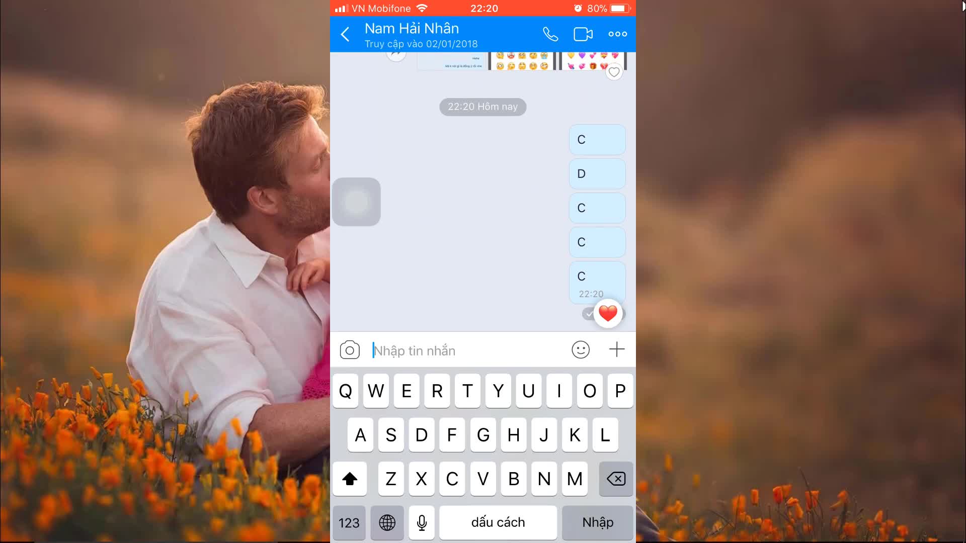 Cách thả emoji tràn ngập màn hình chat Zalo
