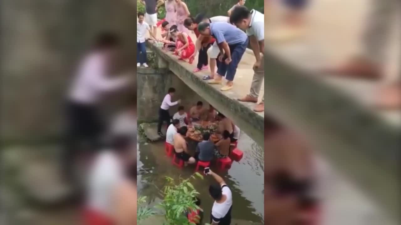 Cách ăn tiệc cưới 'độc nhất vô nhị' trong ngày nắng nóng