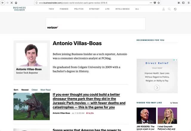 Loading sites on Firefox