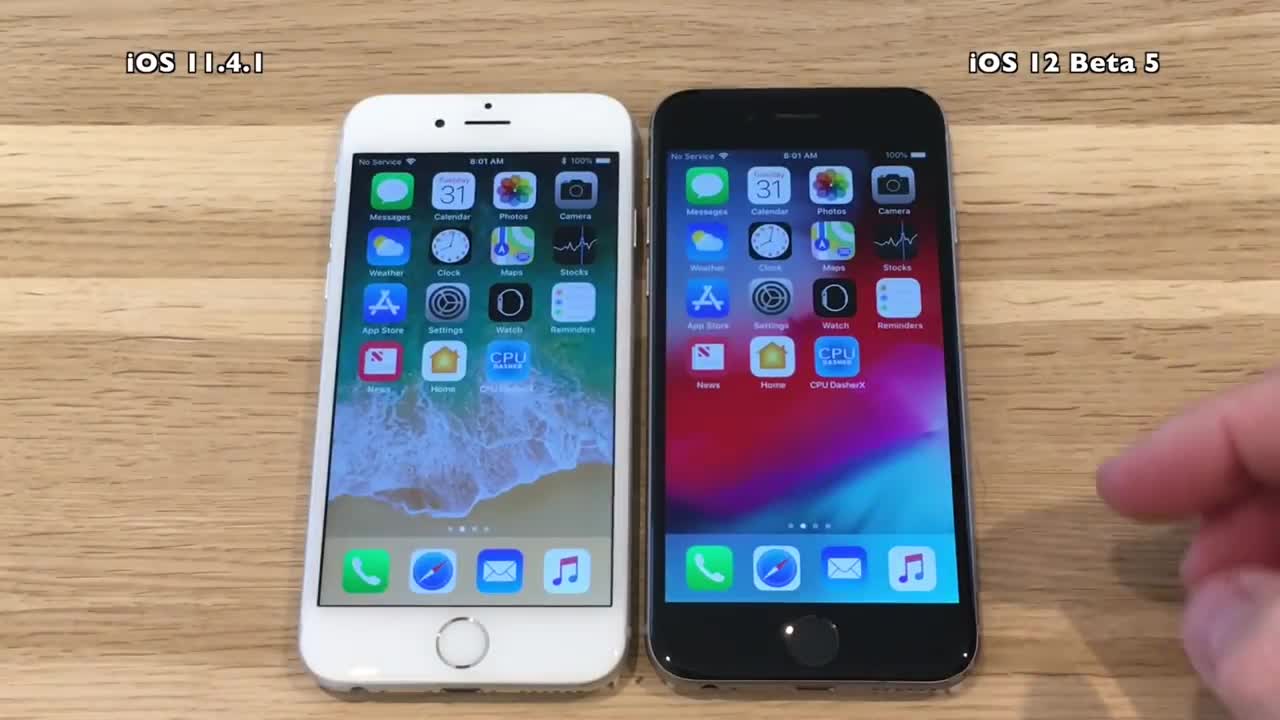 iPhone 6 iOS 12 Beta 5 vs iOS 11.4.1