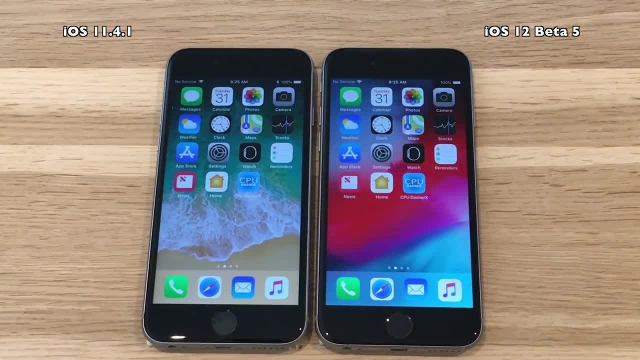 iPhone 6S iOS 12 Beta 5 vs iOS 11.4.1