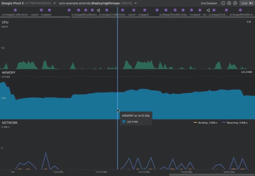 profiler của Android Studio