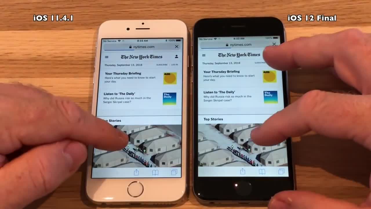 iPhone 6 iOS 12 Final vs iOS 11.4.1 Speed Test (Build 16A366)