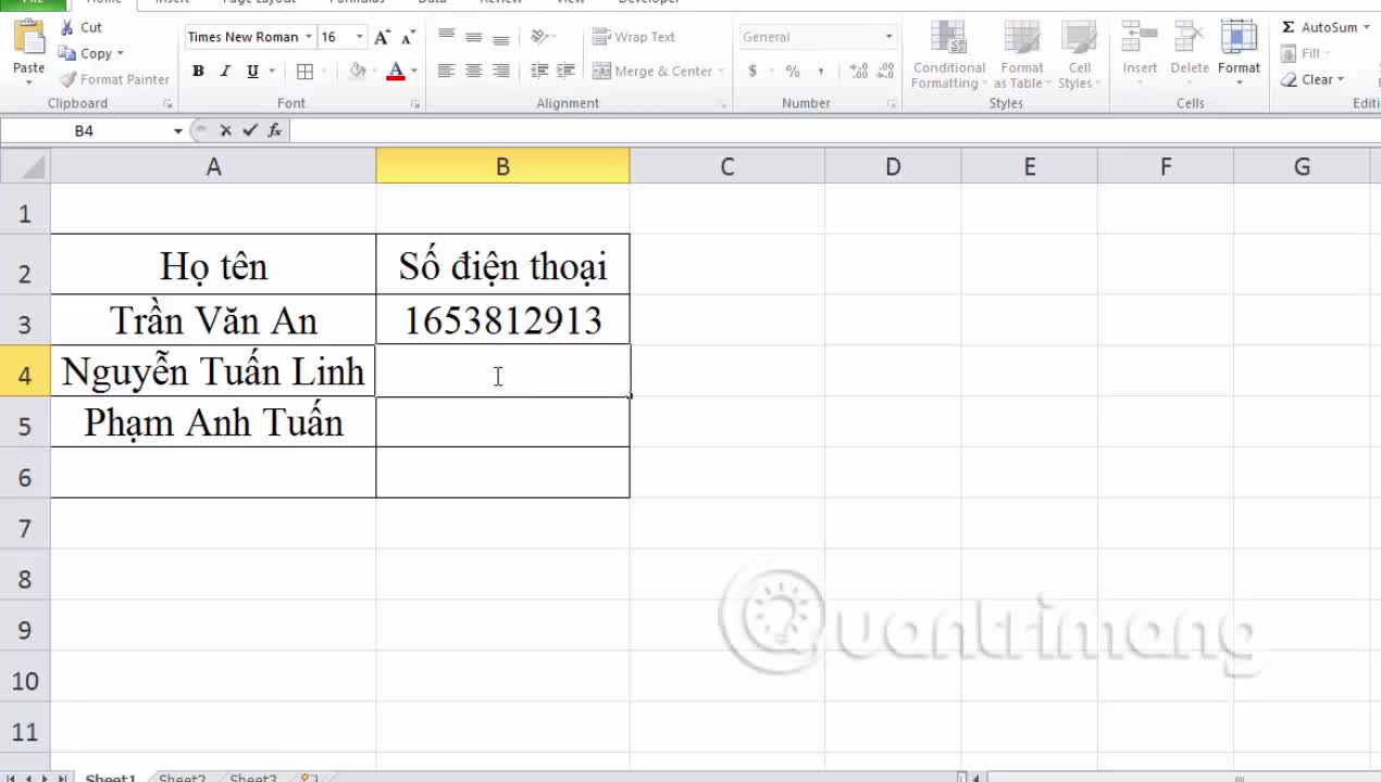 Cách hiển thị số 0 trên Excel