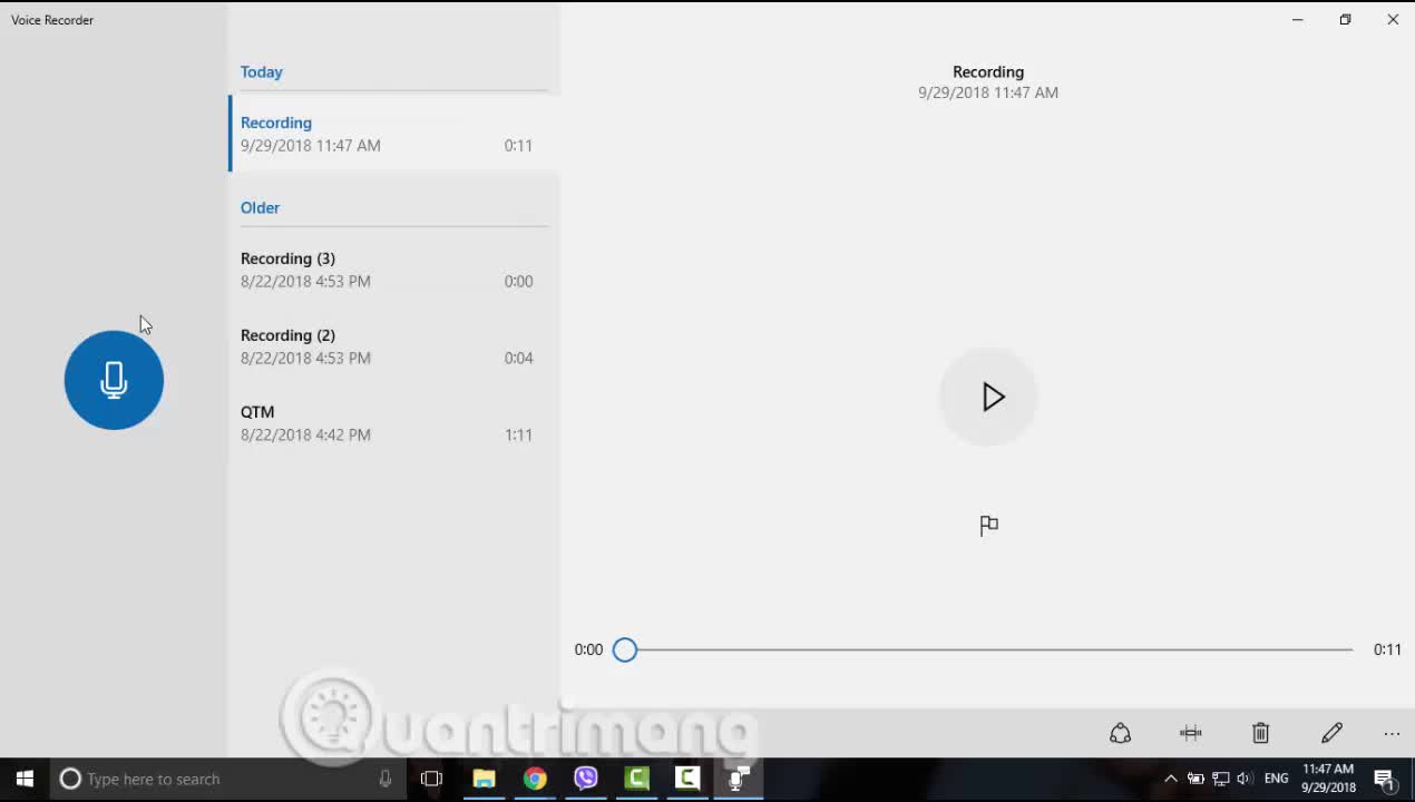 Ghi âm trên Windows 10 không cần phần mềm