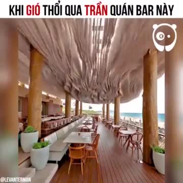 Khi gió thổi qua trần quán bar này