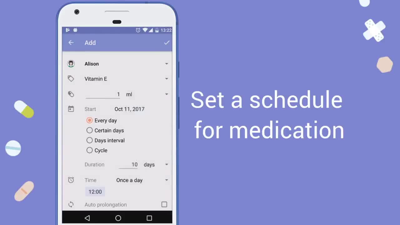Mr. Pillster pills reminder and medication tracker app