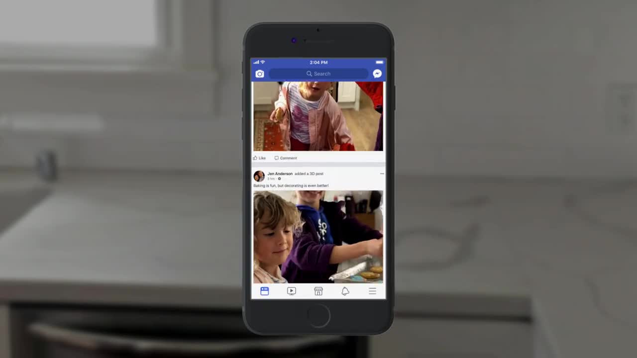 Xem 3D Photo trên Facebook.