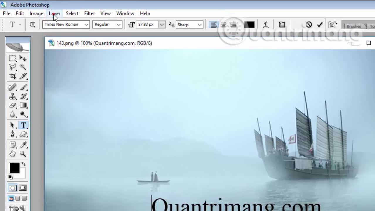Cách chèn chữ 3D vào ảnh trên Photoshop