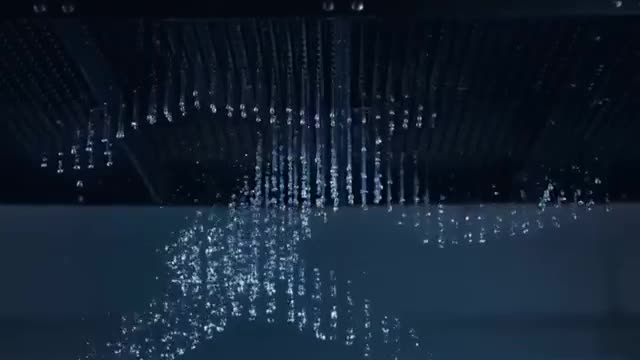 Thích thú vòi phun nước tạo ra hình 3D chuyển động theo ý muốn