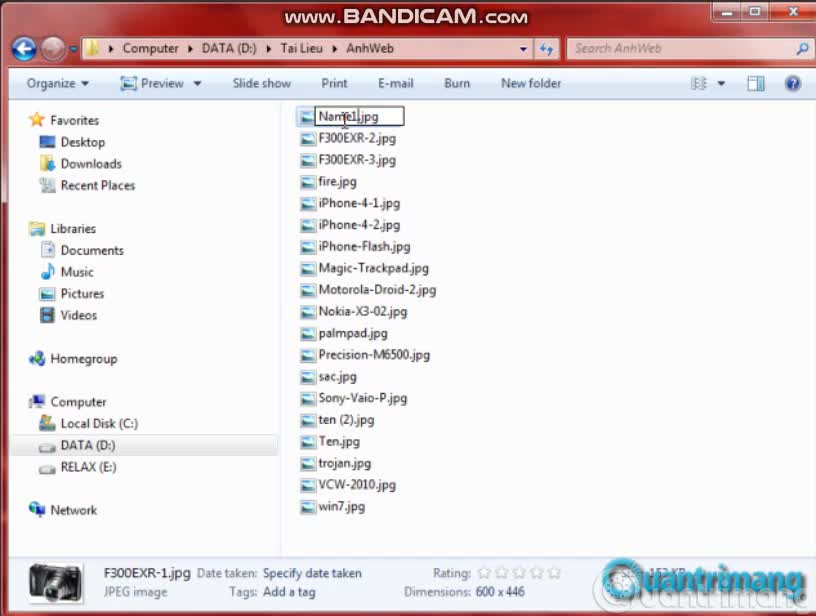 Đổi tên file hàng loạt