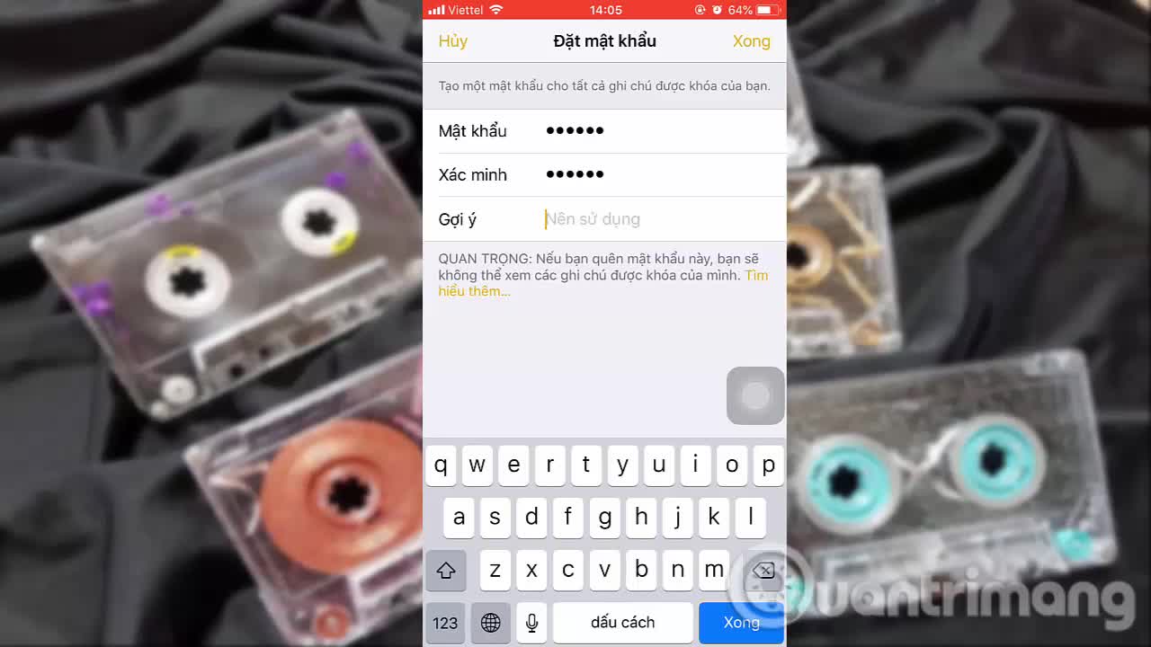 Cách khóa ghi chú trên iPhone