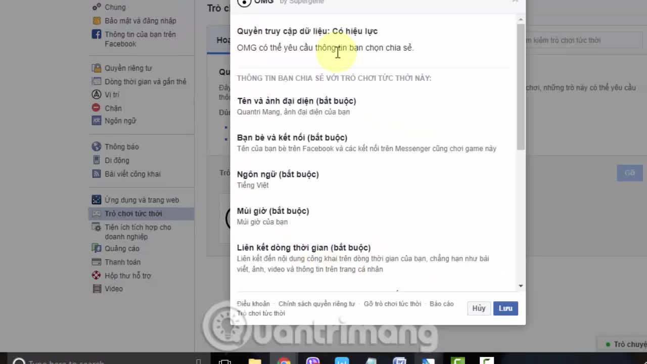 Cách gỡ trò chơi trên Facebook
