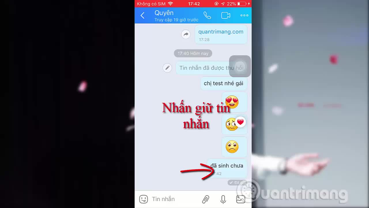 Cách xóa và thu hồi tin nhắn Zalo
