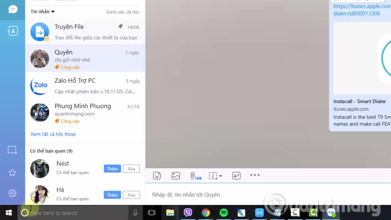 Cách tắt gợi ý sticker tin nhắn trên Zalo PC