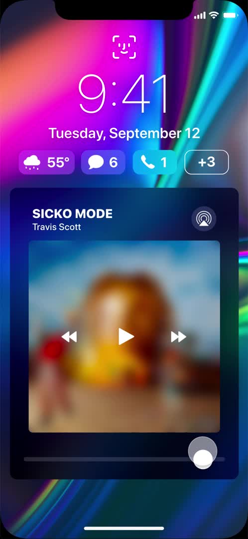 Concept màn hình khoá iOS của một cậu thanh nhiên17 tuổi trên Reddit