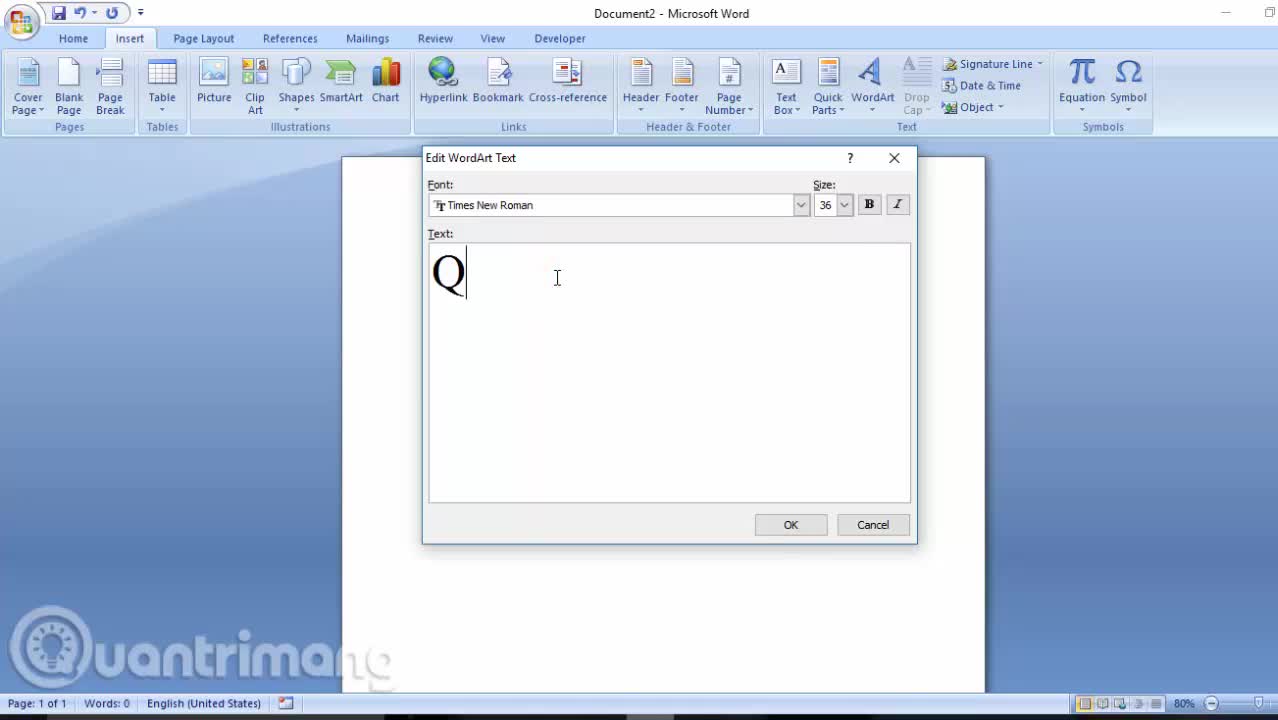 Cách xoay chữ nghệ thuật WordArt