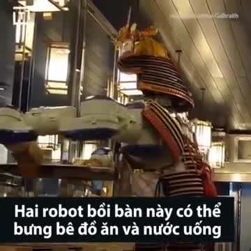 Robot làm hết việc bồi bàn tại nhà hàng Thái Lan