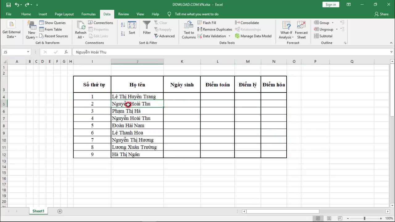Hướng dẫn lọc dữ liệu trùng trong Excel