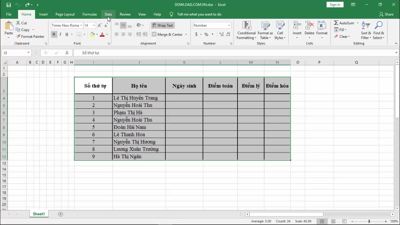 Hướng dẫn xóa dữ liệu trùng trong Excel