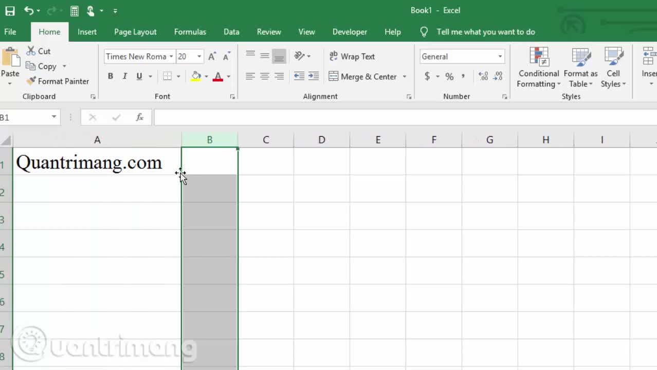Cách tạo chữ nhấp nháy tự động trên Excel