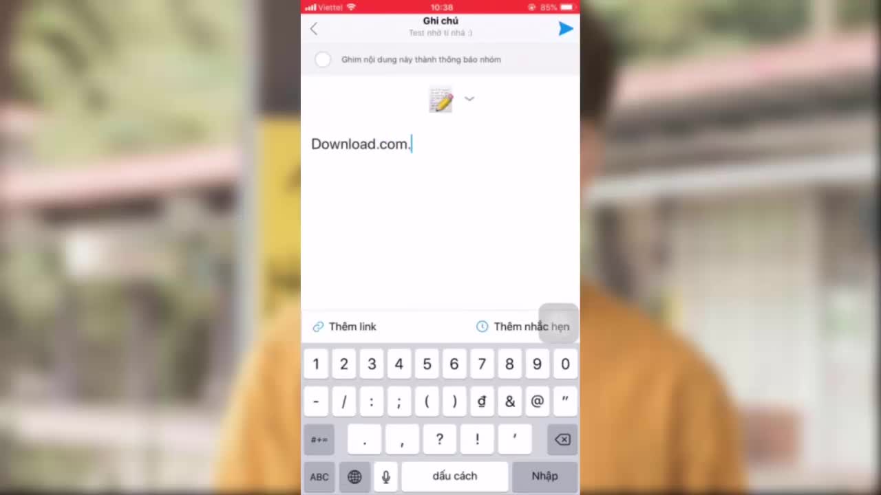 Hướng dẫn tạo ghi chú nhóm chat Zalo trên iPhone