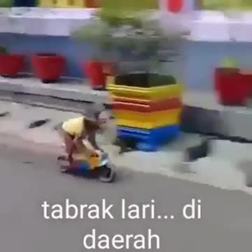 Khỉ lái xe đạp tông vào cột điện và cái kết