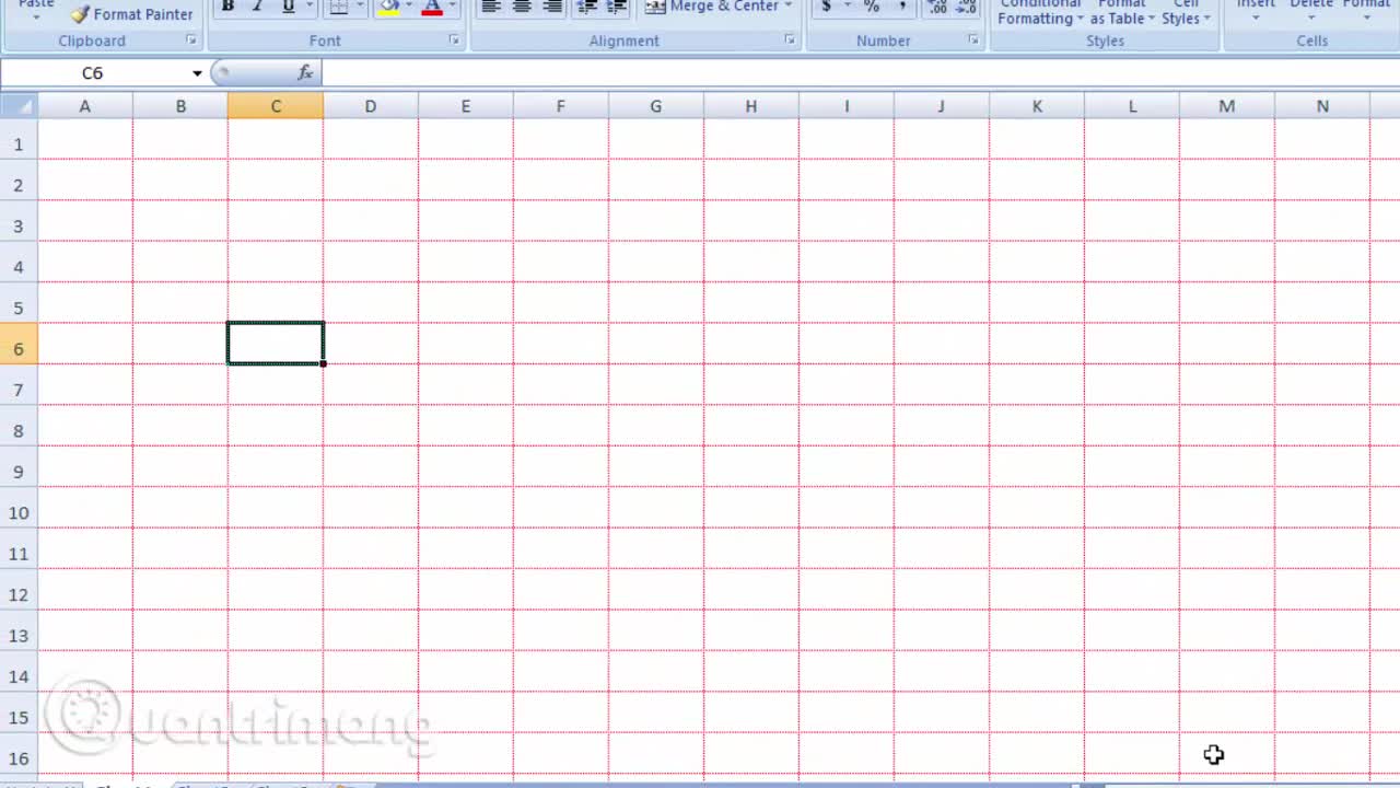 Cách đổi màu sắc đường kẻ bảng tính Excel