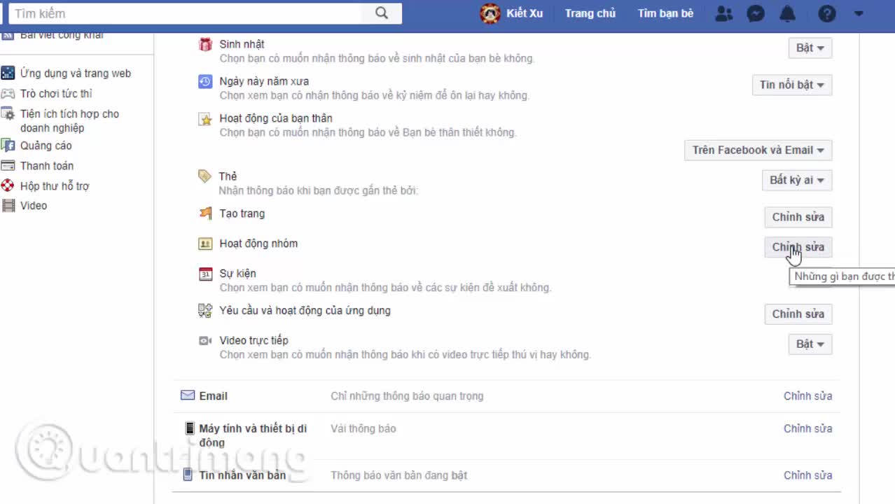 Cách tắt thông báo nhóm Facebook