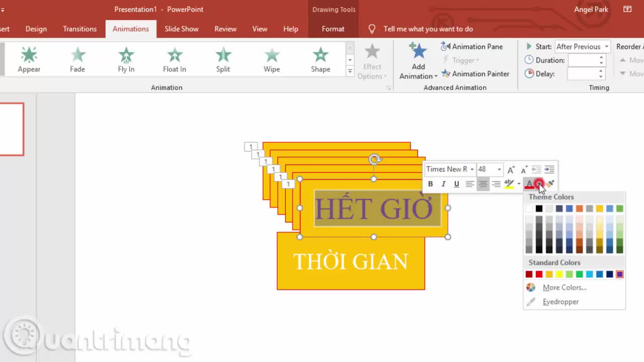 Cách tạo đồng hồ đếm ngược PowerPoint