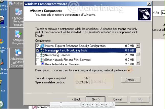 Cài đặt component cần thiết trên Windows Server